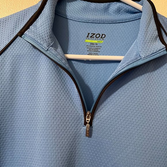 IZOD  perform Women's blue short sleeve golf shirt size M - Picture 2 of 11